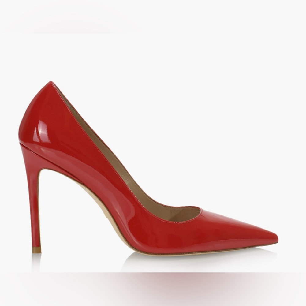 Stuart Weitzman patent cherry red heels SIZE 4.5